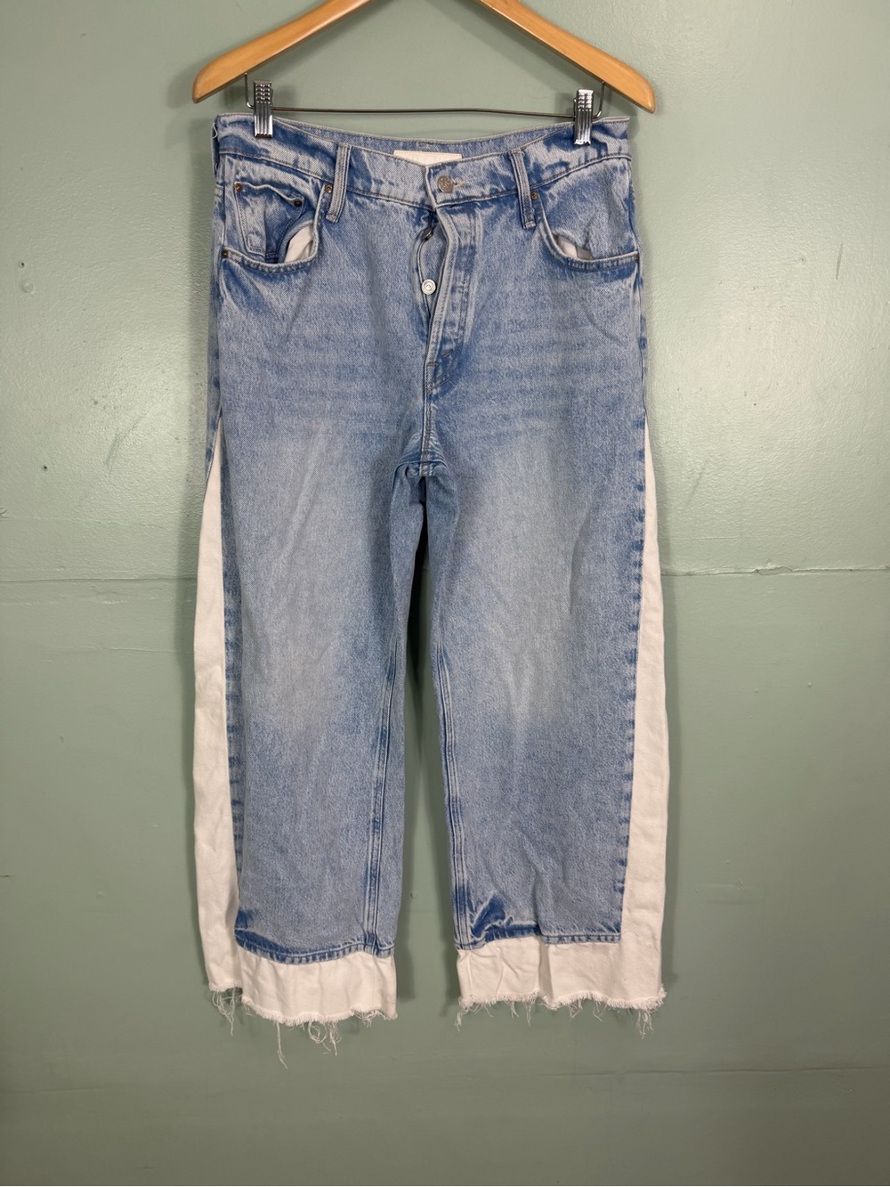 MOTHER Snacks! The Nacho Double Dip Nerdy Fray Deep Fried Size 29 Jeans